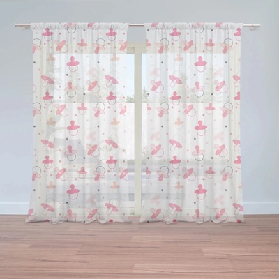 Sablio Záclony Ružové cumlíky: 2ks 150x250cm