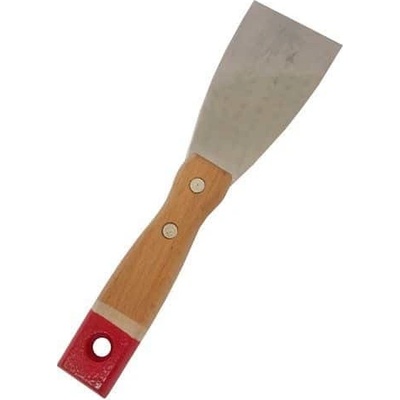 TOPTRADE špachtľa antikorová, s drevenou, nitovanou rukoväťou, 30 mm, profi