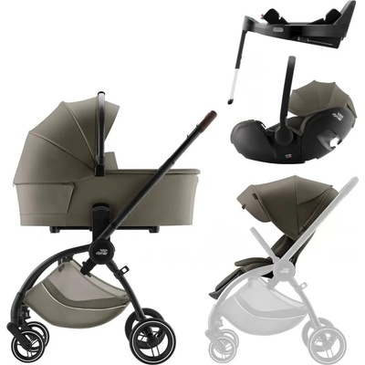 Britax Set Rio + korba + autosedačka Baby-Safe PRO + Vario Base 5Z Lux 2025 Urban Olive