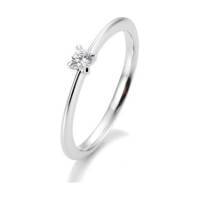 Sofia Diamonds prsteň z bieleho zlata s diamantom BE41 05633