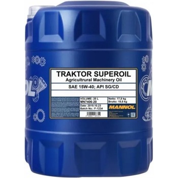 Image 1 of MANNOL 7406-20 Traktor Superoil 15W-40 20 l