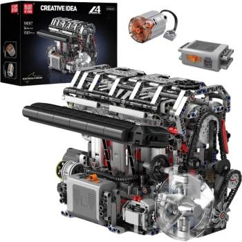 Lebula - Stavebnice 1897 ks technický řadový motor 4válce