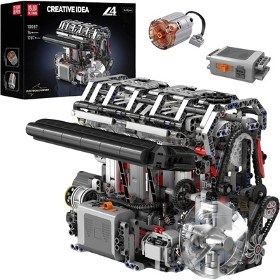 Lebula - Stavebnice 1897 ks technický řadový motor 4válce