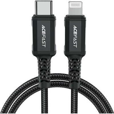 Acefast C4-01 Lightning USB-C PD 30W 480Mb/s 1,8m černý