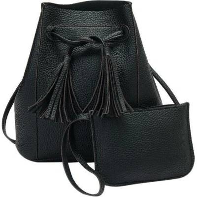 kožená kabelka / černý vak elegantní a univerzální