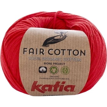 Katia Fair Cotton 4 Red Плетива прежда (1018-4-KATIA)
