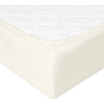BabyMatex Ochranné prostěradlo s gumou Bamboo Smetanové 80x160