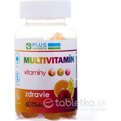 Plus Lekáreň Multivitamín želé cukríky ovocná 60 ks
