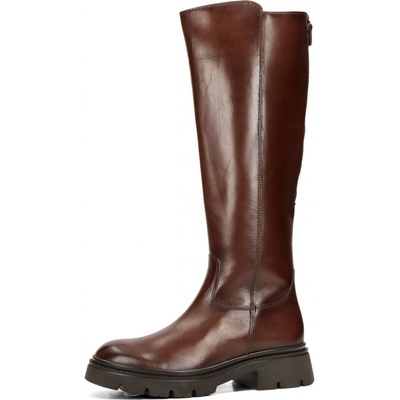 Gabor dámské kožené kozačky na zip hnědé – Zbozi.Blesk.cz