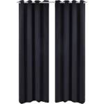 vidaXL Черни блекаут завеси от сатен 135 х 245 см (130369)
