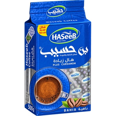 Haseeb Plus Cardamom mletá arabská káva s kardamomem 0,5 kg
