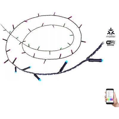 WiZ vánoční osvětlení 15W2700-5000K RGB 20m IP44 černé