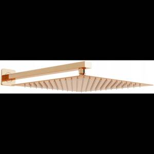 Mexen Slim дъждовна душ слушалка 25 x 25 см с душ рамо, розово злато - 79125112-60 (79125112-60)