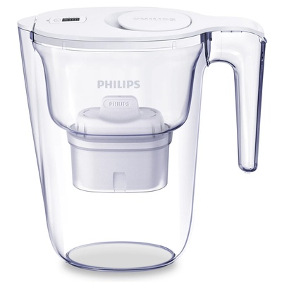 Philips Филтрираща кана с таймер Philips AWP2933WHT/58, за 2.6л вода (AWP2933WHT/58)