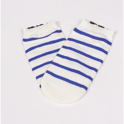 Детски чорапи в бяло със синьо райе