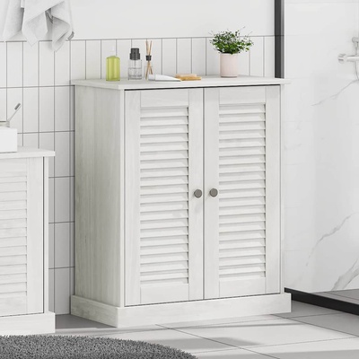 vidaXL Шкаф за баня с рафт VIGO Бяло и антикварно бяло 68 x 34 x 80 см (4019108)