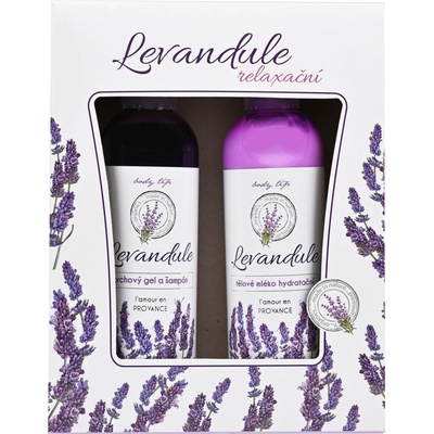 Vivaco BTL1913 levandule premium tělové mléko 250 ml + sprchový gel 250 ml dárková kazeta