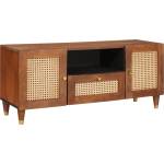 vidaXL ТВ шкаф Кафяво 105 x 33, 5 x 46 см Солидно мангово дърво (4018894)