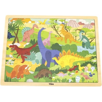 Image 1 of Viga Toys Детски пъзел Viga - Динозаври, 48 части (44584)