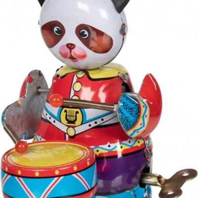 Goki Plechová panda s bubínkem – Zboží Dáma