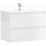 Gala Комплект стенен шкаф Gala Daily бял, 2 чекмеджета с мивка 80 см (G7895101)