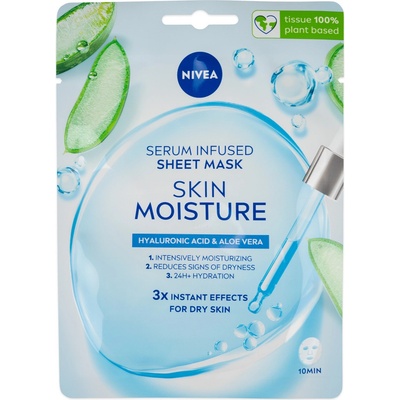 Nivea Skin Moisture Hydratační textilní maska 1 ks – Zboží Dáma