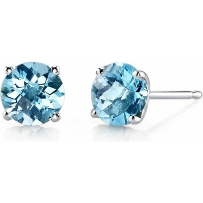 Eppi Zlaté náušnice s okrúhlymi švajčiarskymi topásmi Frey E37809