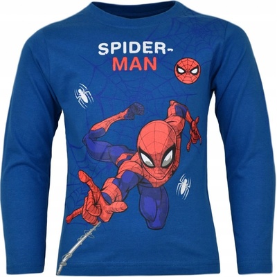 E plus M tričko s dlhým rukávom Spiderman Marvel modré