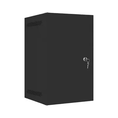 Lanberg Комуникационен шкаф, Lanberg rack cabinet 10" wall-mount 9U / 280x310 self-assembly flat pack with metal door, black (WF10-2309-00B)
