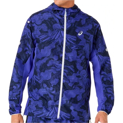 Asics Мъжко яке за бягане Asics Fujitrail Packable Jacket Running jacket - Cobalt Burst / Indigo Blue / Cream (028-0824-0113)