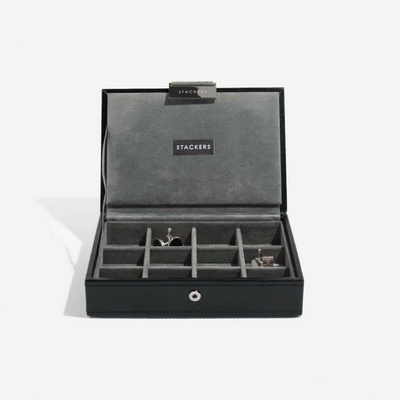 Stackers pánská šperkovnice Black Cufflink Box černá 73184
