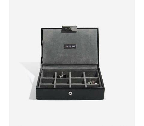 Stackers pánská šperkovnice Black Cufflink Box černá 73184