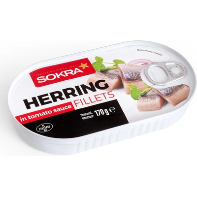 Sokra Sleďové filety v rajčatové omáčce 170 g