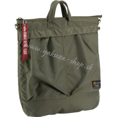 Alpha Industries taška LABEL Helmet Bag dark olive zelená