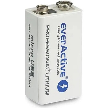 everActive Акумулаторна Батерия R22 9V LiIon 500mAh/550 precharged +micro Usb 1бр. в опаковка EVERACTIVE (5903205773883)