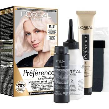 L'Oréal Préférence Le Blonding интензивен изсветлител за изрусена коса нюанс 11.21 Ultra Light Cold Pearl Blonde за жени