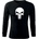 DRAGOWA FIT-T Тениска с дълъг ръкав Punisher, черна, 160 г/м2 (3785)