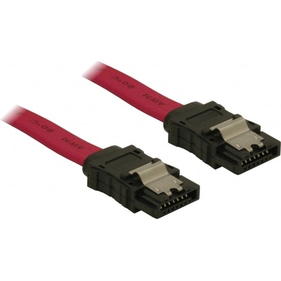 Delock 84302 SATA червен, прав/изправен конектор (с метална плоча), 50 cm кабел за свързване (84302)