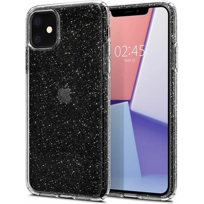 Spigen Калъф за Apple iPhone 11, термополиуретанов, Spigen Liquid Crystal Glitter (076CS27181), удароустойчив, прозрачен (076CS27181)