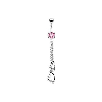 Šperky4U piercing do pupíku srdíčka WP01247-P