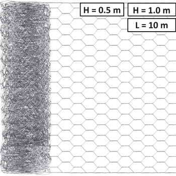 NIKA Хексагонална мрежа HOBBY FENCE, 25 x 25 мм. , ∅ 0.8 мм. , поцинкована (RO 81888)