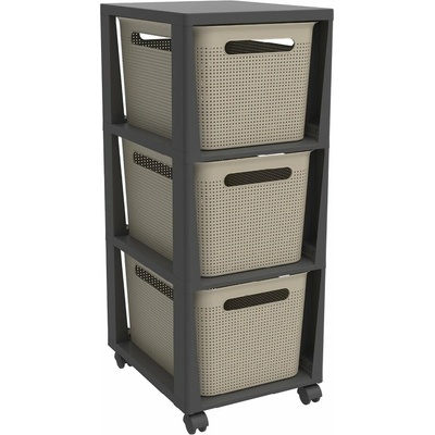 Rotho Brisen 3 x 16L antracit cappucino