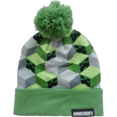 čepice MINECRAFT F uk 54886 zeleno šedá