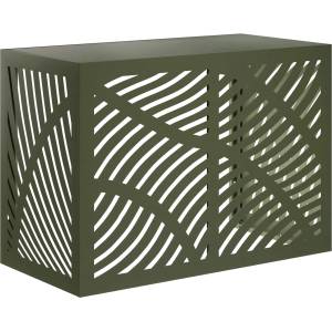 vidaXL Покритие за климатик Маслиненозелено 100 x 50 x 70 cm Стомана (8014104)