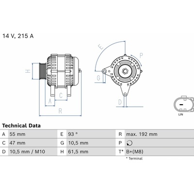 Alternátor BOSCH 0 986 087 130