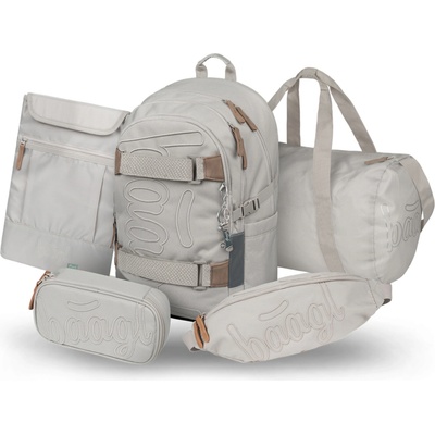 Baagl SET 5 Skate Mist: раница, пенал, спортна торба, поясна торба, калъф за лаптоп BAAGL | Siv | Момчешки | UNI