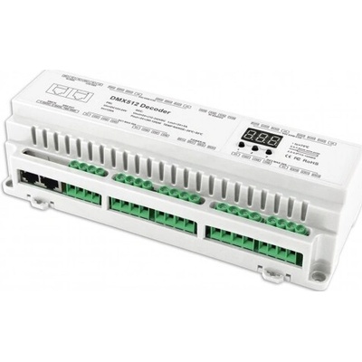 DMX stmívač na DIN lištu, 24 kanálů, 12-24 V, 24x 5A, konstantní napětí