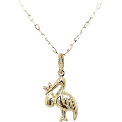 Beny Jewellery Zlatý Přívěsek Čáp s Miminkem 7150667