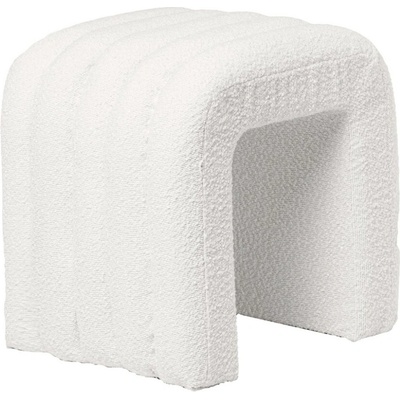 Somcasa Bílý bouclé taburet Edy 42 x 42 cm