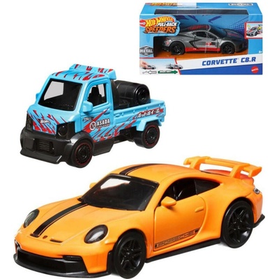 Mattel Hot Weels Auto zpětný chod kovové 8 druhů 1:43